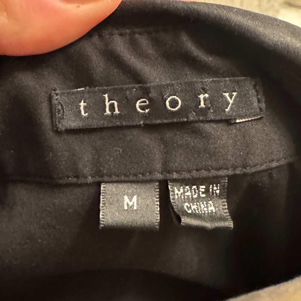 Theory Black Button Down Shirt - Picture 2 of 4